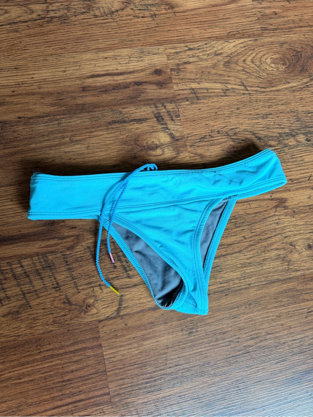 Jolyn Clothing Aqua Blue Low-Rise Bikini Bottom - Picture 2 of 2